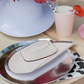 RaeLynn Silver Felt Hat Dessert Plates | Party West (Set of 8)