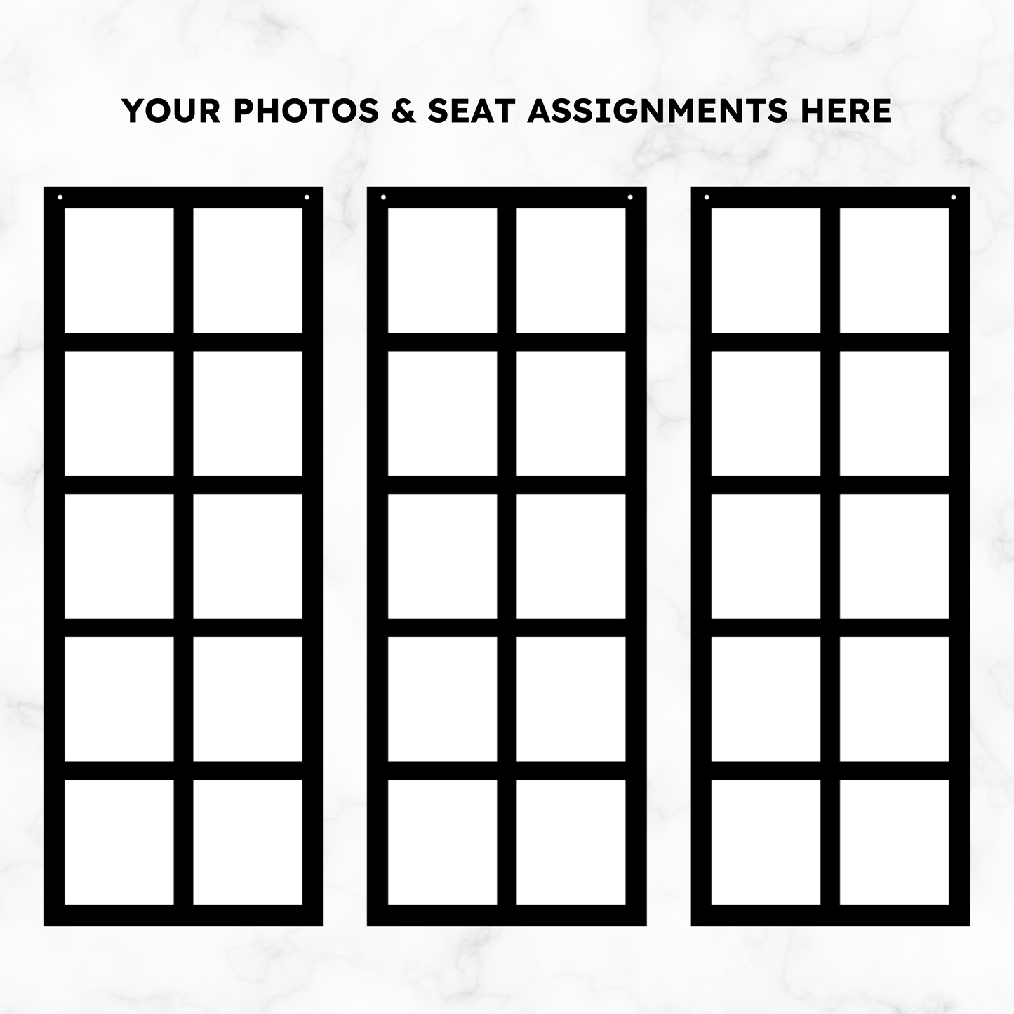Three Panel Photo Seating Chart (Metal Stand Not Included)